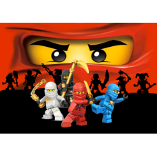 ZuLegoN1 foaie de icing Lego Ninjago 29X20cm